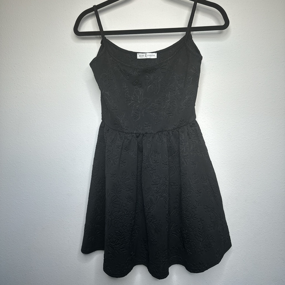 Rare London Black Embossed Dress